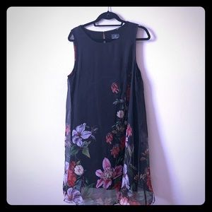Black floral dress